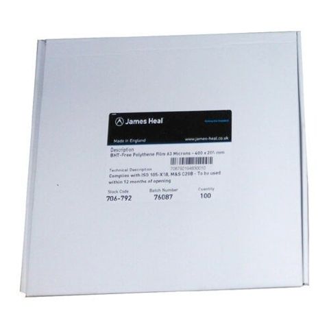 James Heal BHT-Free Polythene Film 63 Microns 100 Pcs/Box